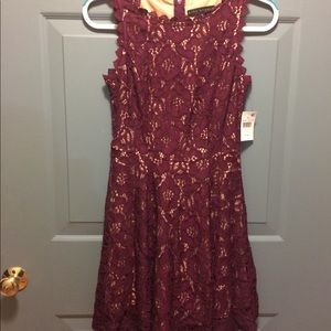 City studio lace fit and flair dress new with tags
